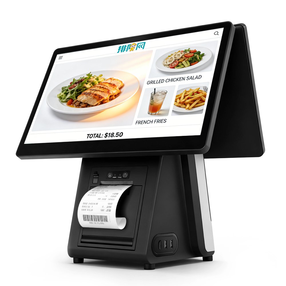 15.6 Inch Point of Sale System All in One Windows Pos Machine Store Cash Register with Printer Pos System