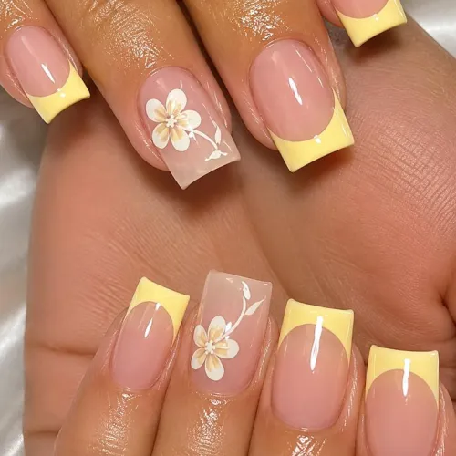 Flower design yellow tip 💛