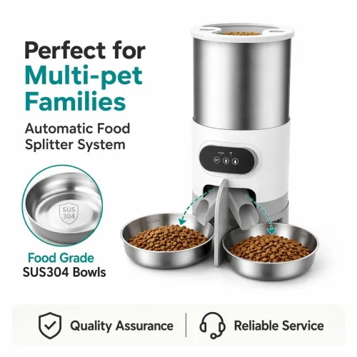 Stainless Steel 4.5L Charge Automatic Pet Feeder for Dogs & Cats