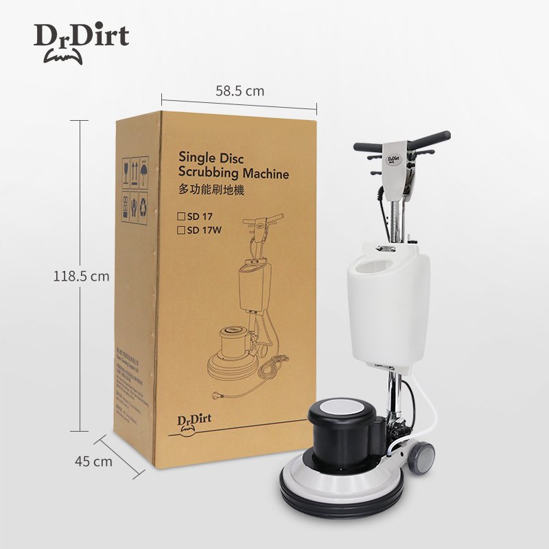 CE Industrial Electric Manual Floor Sweeper Scrubber Heavy Duty Single Disc Stone Tile Floor Cleaning Washing Scrubbing Machine
