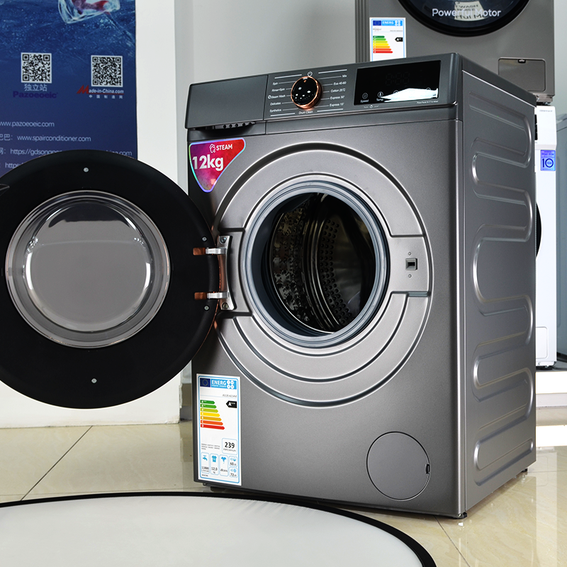 15kg Automatic Stainless Steel Single Tub Inverter Motor Front Loading Washer Energy Efficiency Class 1400 RPM Washer/Dryer