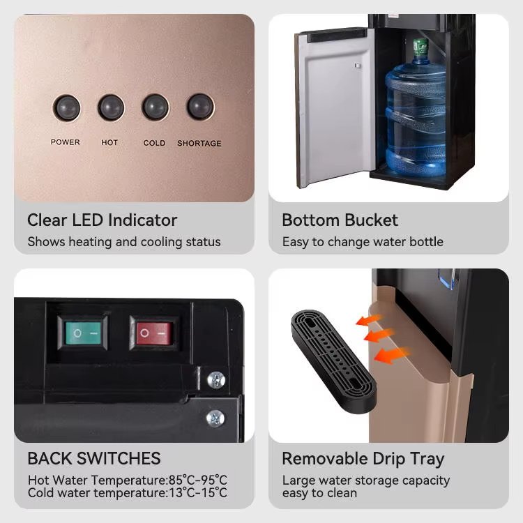 Ice Warm Vertical Refrigeration and Heating Household Office Drinking Water Dispenser