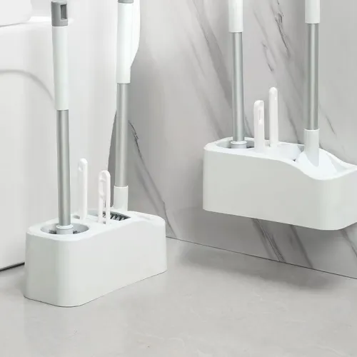 FOUR PIECE TOILET BRUSH SET 
