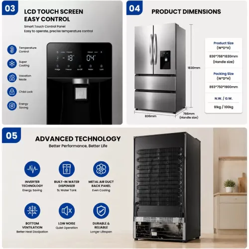 628 L FRENCH DOOR REFRIGERATOR 