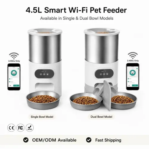 Stainless Steel 4.5L Charge Automatic Pet Feeder for Dogs & Cats