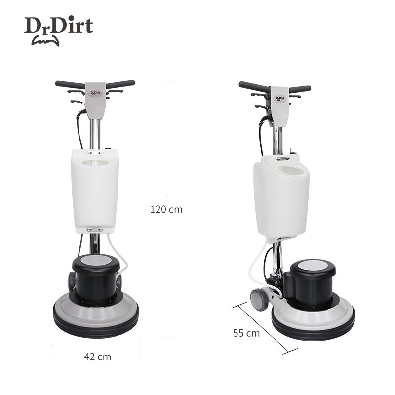 CE Industrial Electric Manual Floor Sweeper Scrubber Heavy Duty Single Disc Stone Tile Floor Cleaning Washing Scrubbing Machine