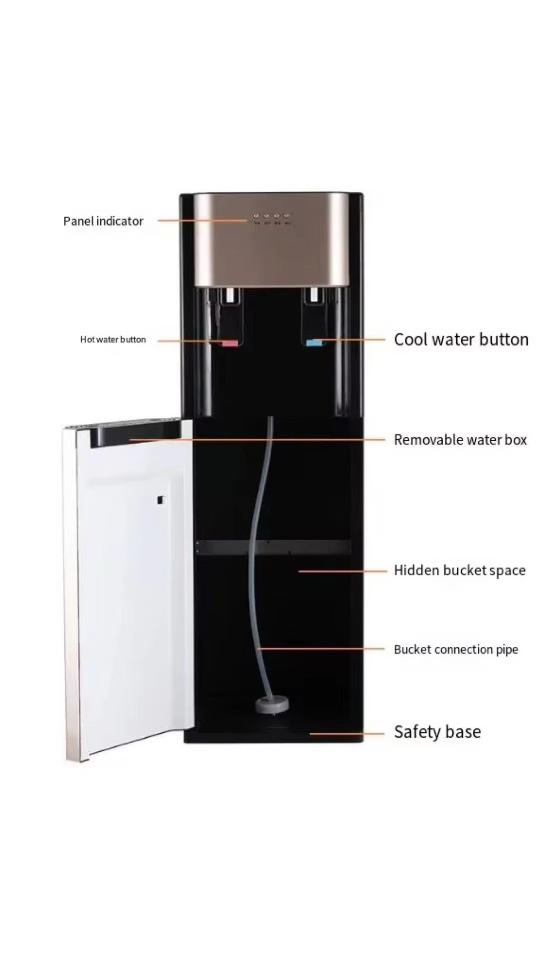 Ice Warm Vertical Refrigeration and Heating Household Office Drinking Water Dispenser