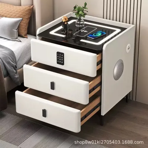 THREE DRAWERS (Charging + light + USB+ audio and Password lock)