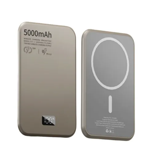 Wireless Aluminum Power Bank Digital Display 5000mAh Ultra-Thin Design PD20W Fast 